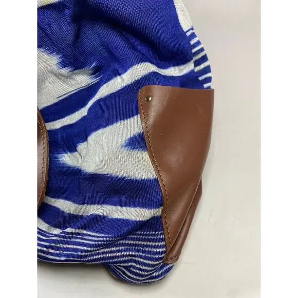 Missoni Fiammato Blue Striped Bag NWT - Picture 6 of 10